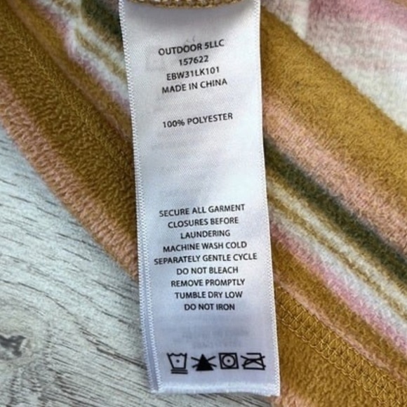 Women’s Eddie Bauer Striped Fleece Pullover Quarter Zip Size S - Picture 6 of 8